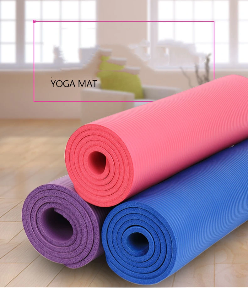 Factory Wholesale 10mm NBR Yoga Mat Exercise Mat Gym Mat Non-Slip Yoga Mat