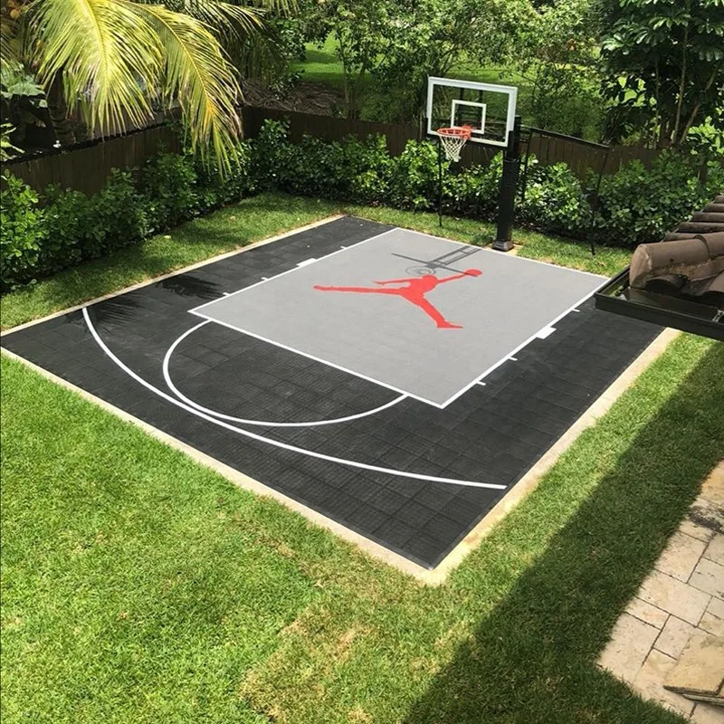 Sports Court Basketball Surfaces Outdoor Half Court Temporary Interlocking 3X3 Basketball Court Tiles Flooring Mat