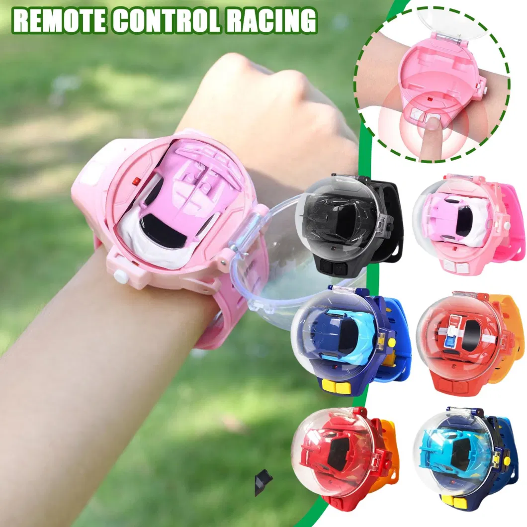 Small Electric Gravity Sensor Watch Mini Car Pocket Racer Remote Control Cute Cartoon Kid Toy Car