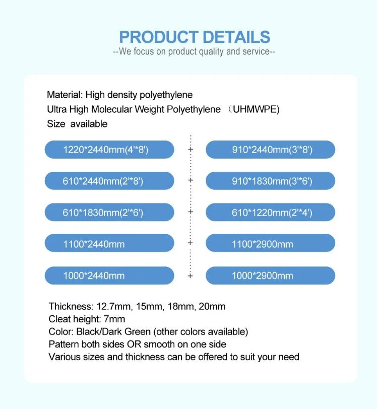 Heavy Duty Car Parking HDPE Mat Impact Resistance Ground Protection Solutions Mats