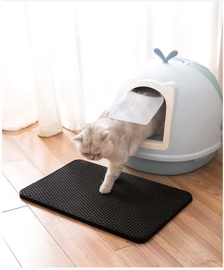 Black Detachable Hot Selling Litter Washable Premium Pet EVA Cat Sand Mat