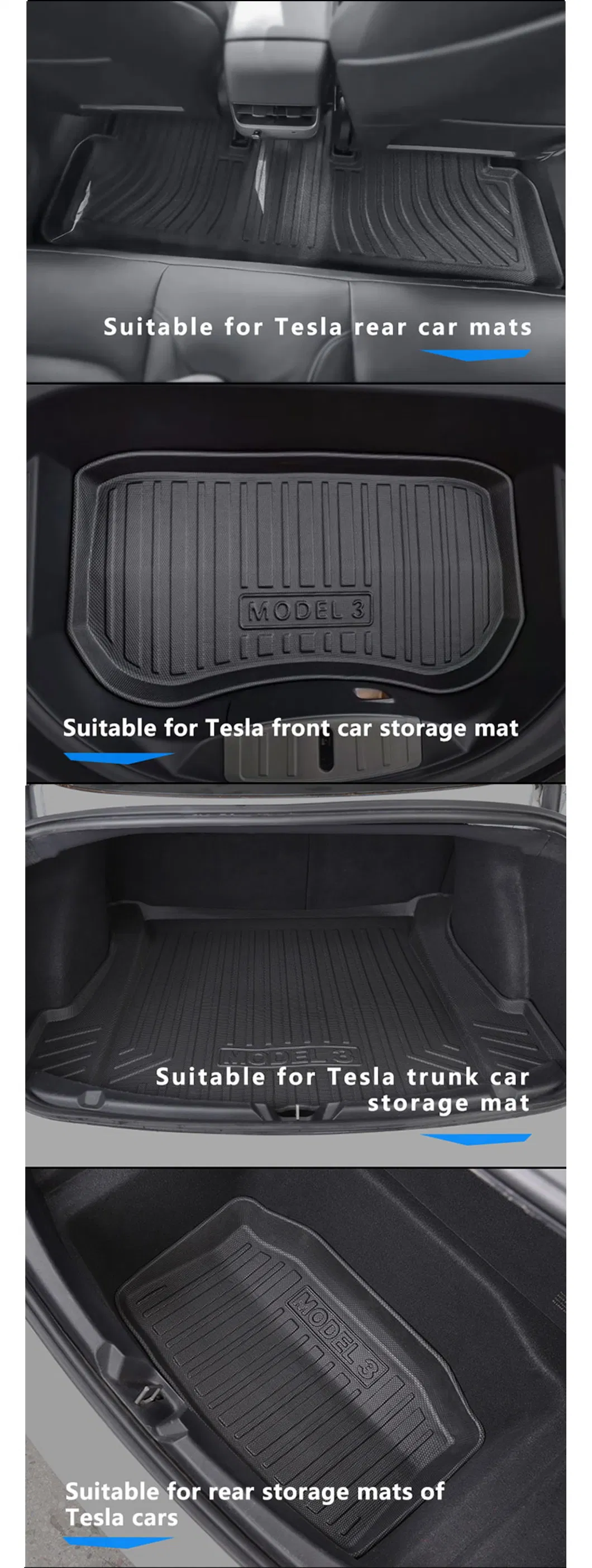 Custom Auto Mat Car Trunk Mats for Tesla Model 3 2022