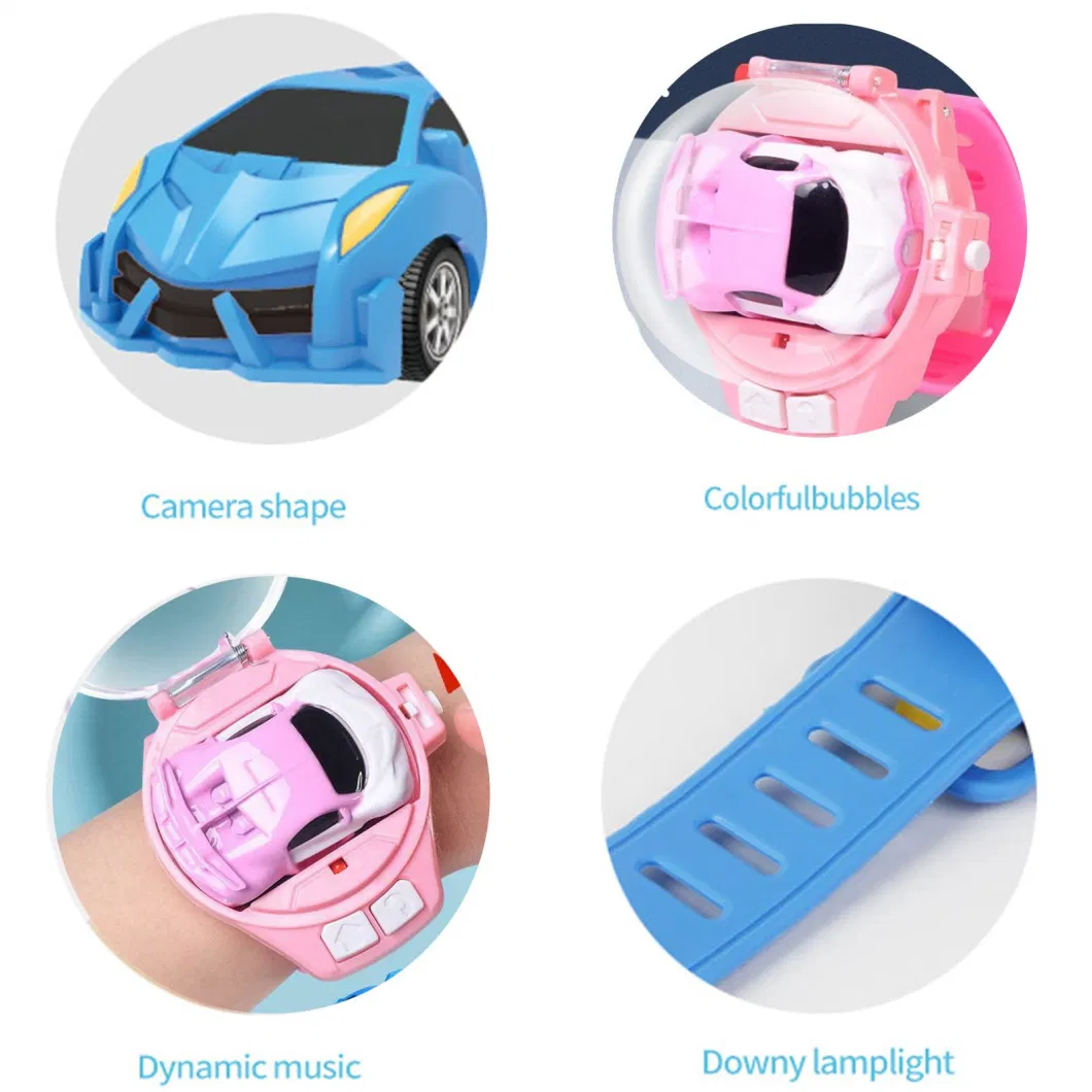 Small Electric Gravity Sensor Watch Mini Car Pocket Racer Remote Control Cute Cartoon Kid Toy Car