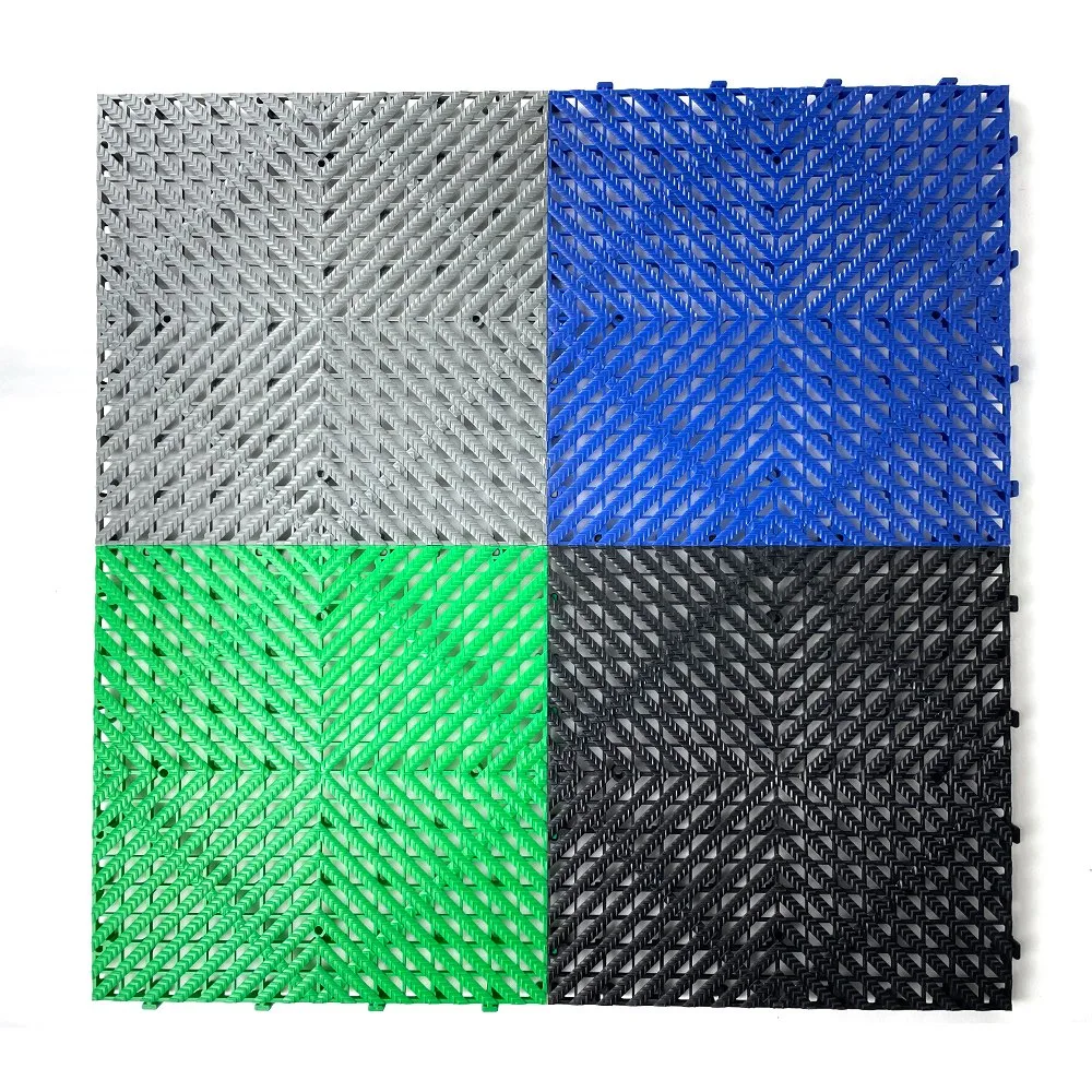 Swisstrax Plastic PP Car Wash Drain Interlocking Garage Floor Tile Mat