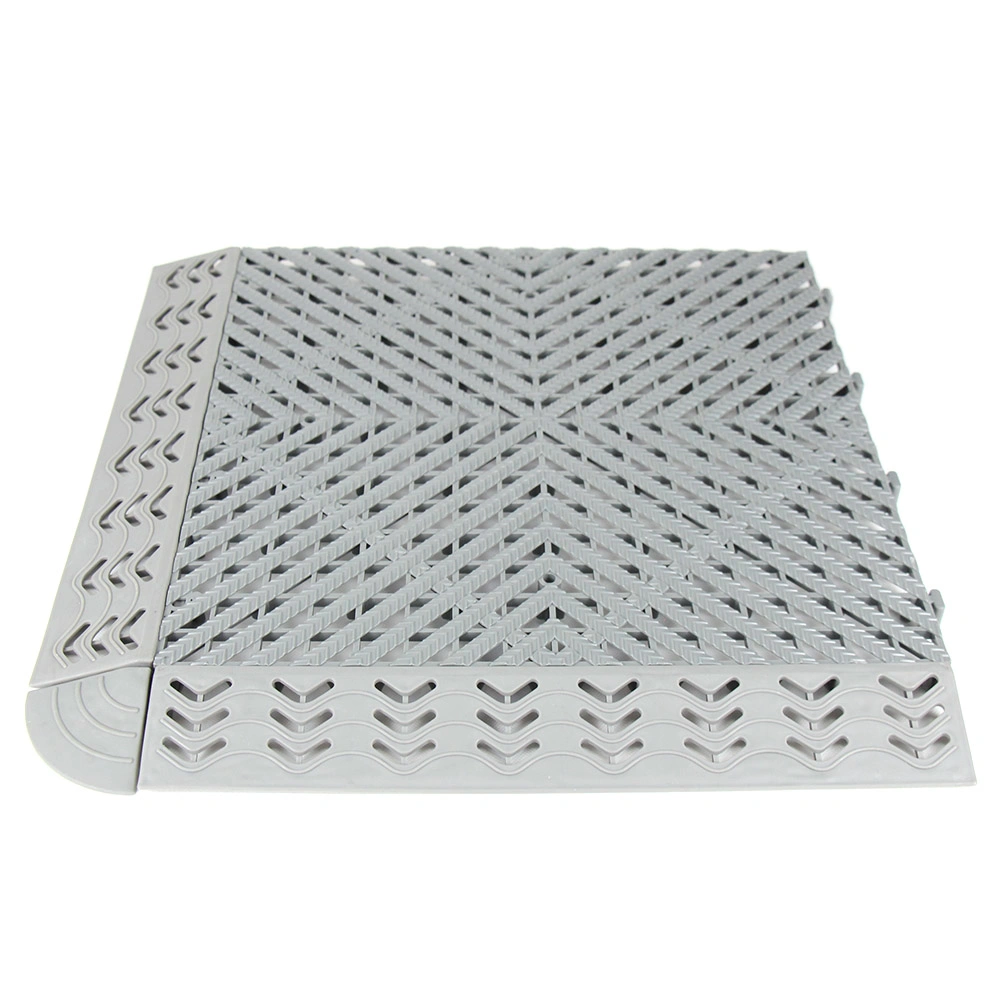 Swisstrax Plastic PP Car Wash Drain Interlocking Garage Floor Tile Mat