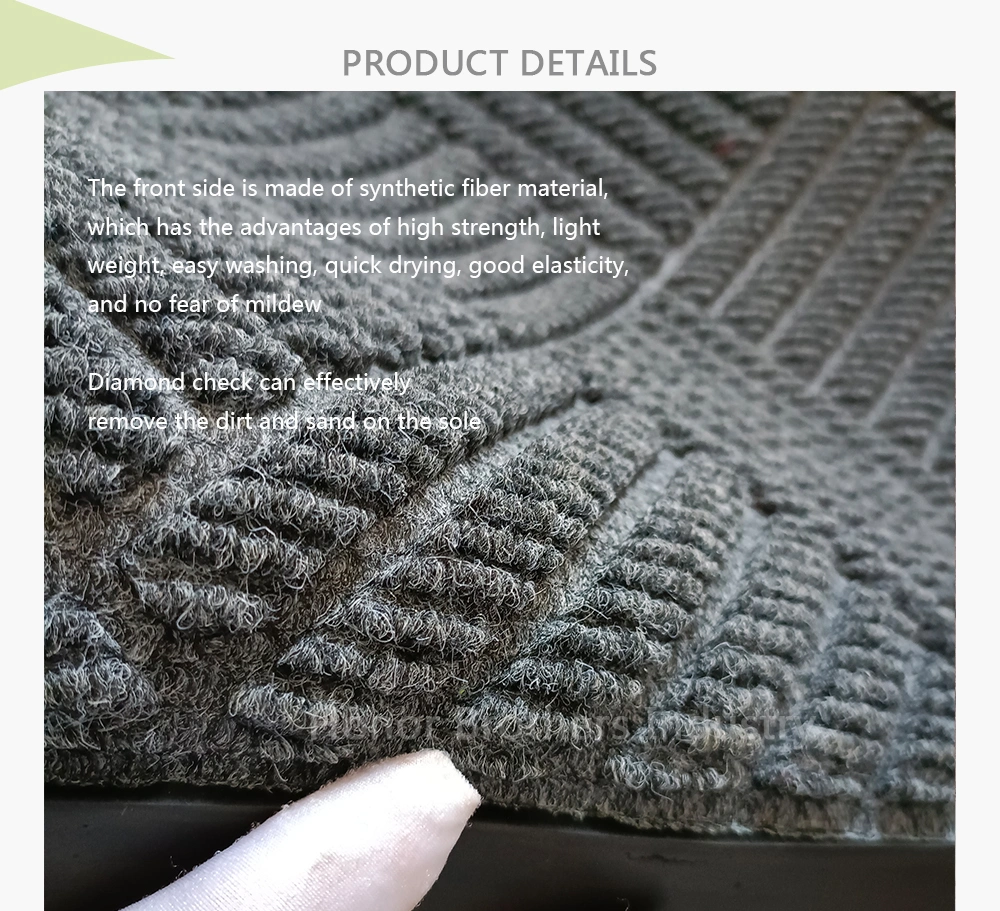 Anti-Slip Woven Polypropylene Doormat Rubber Backing Floor Mats Entrance Carpet Mat