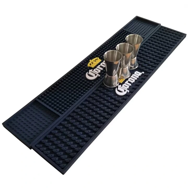 Non-Slip PVC Rubber Bar Mat Rubber with Logo for Home Bar Runner