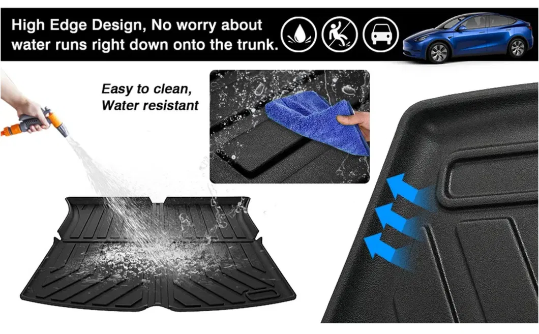 Waterproof Universal TPE Black Car Trunk Mat