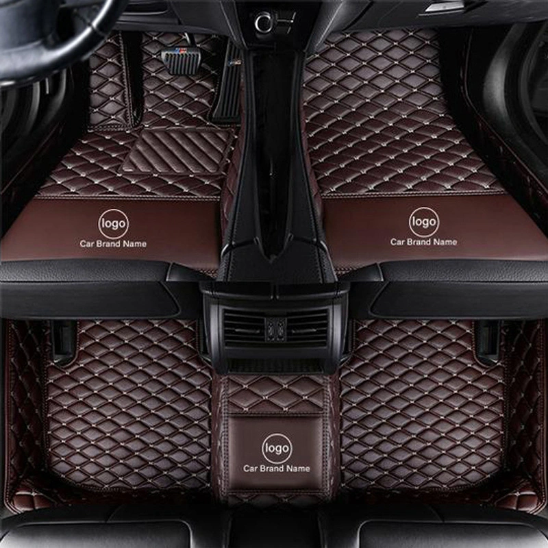 Diamond Car Mats Luxury 5D Waterproof All Climate Artificial Grass Custom Original Leather Car Matting