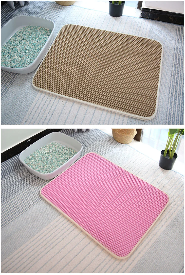 Black Detachable Hot Selling Litter Washable Premium Pet EVA Cat Sand Mat