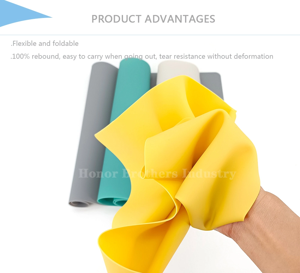 Waterproof Heat-Resistant Placemat Non-Stick Silicone Mat for Home Kitchen Table Countertop Decoration