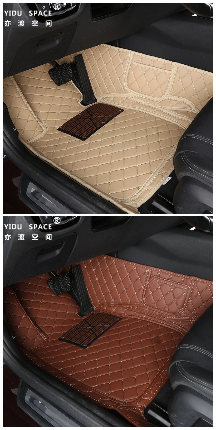 Wholesale Environment-Friendly PU Leather Special 5D Anti Slip Car Mats