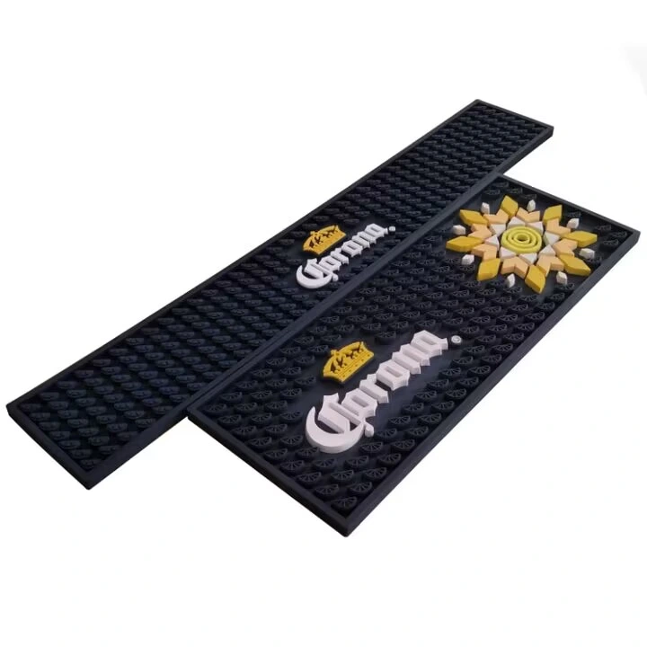 Non-Slip PVC Rubber Bar Mat Rubber with Logo for Home Bar Runner