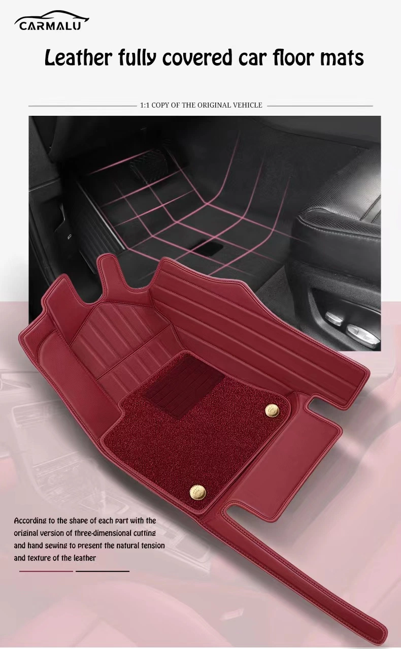 New Design All Weather Washable 3PCS Full Set 7D PVC Leather Car Foot Mat
