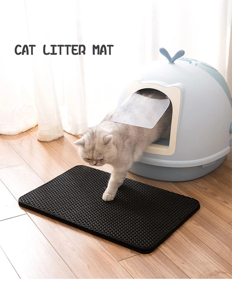 Black Detachable Hot Selling Litter Washable Premium Pet EVA Cat Sand Mat