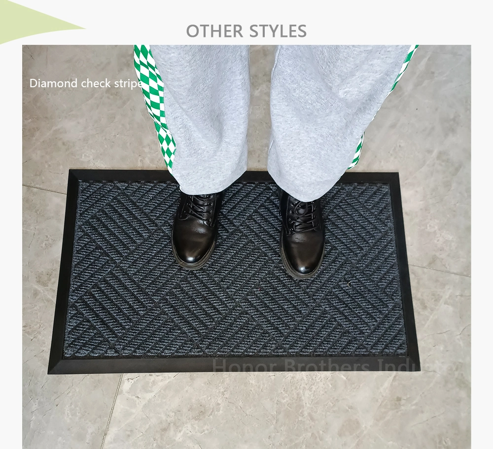 Epidemic Disinfectant Rubber Backed Flocking Textile Welcome Carpet Door Mat for Shoes