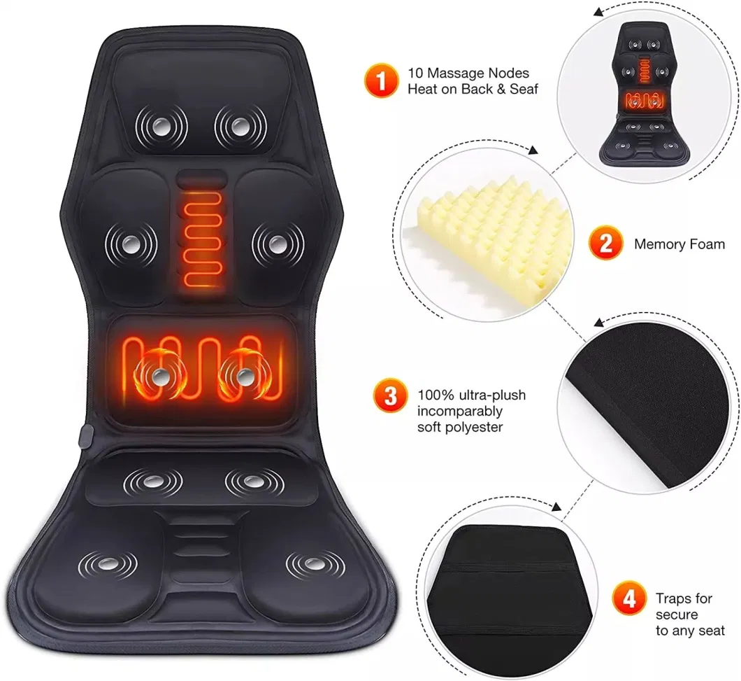 Electric Graphene Vibrating Heating Back Seat Car Seat Cushion Massage Mat