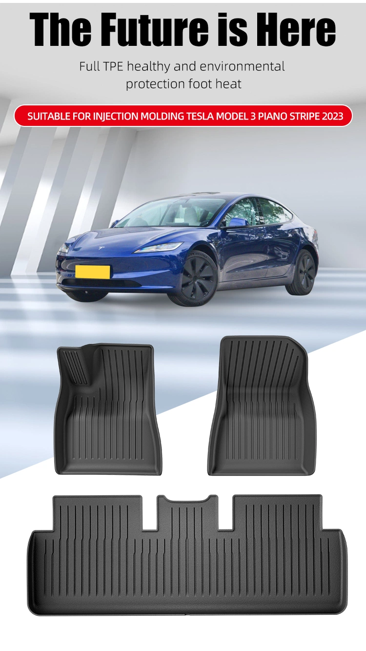 Car Mat for Injection Molding Tesla Model 3 2024 Piano Stripe