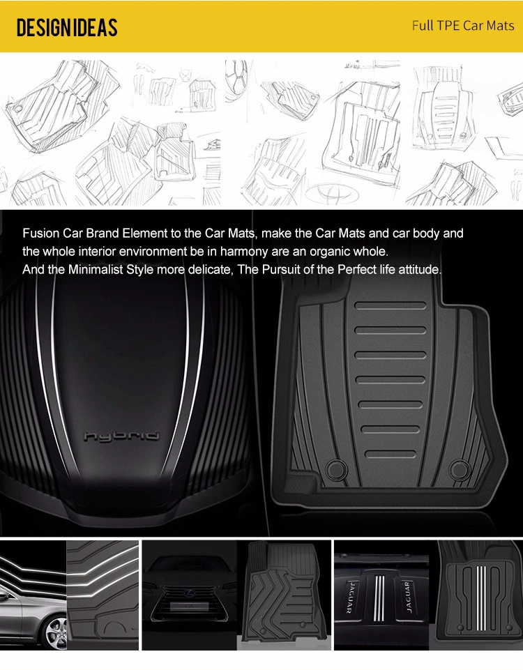 Sanma Washable Anti Slip TPE TPR 3D Rear Car Trunk Mats for Honda CRV