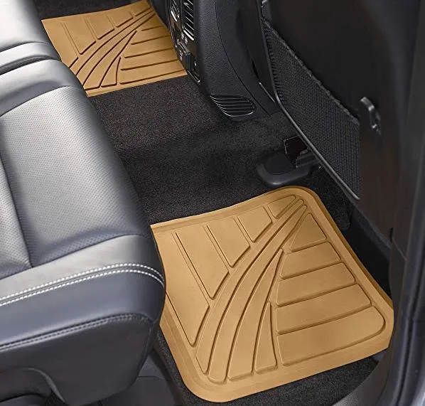 Basics 4 Piece Car Floor Mat, Beige