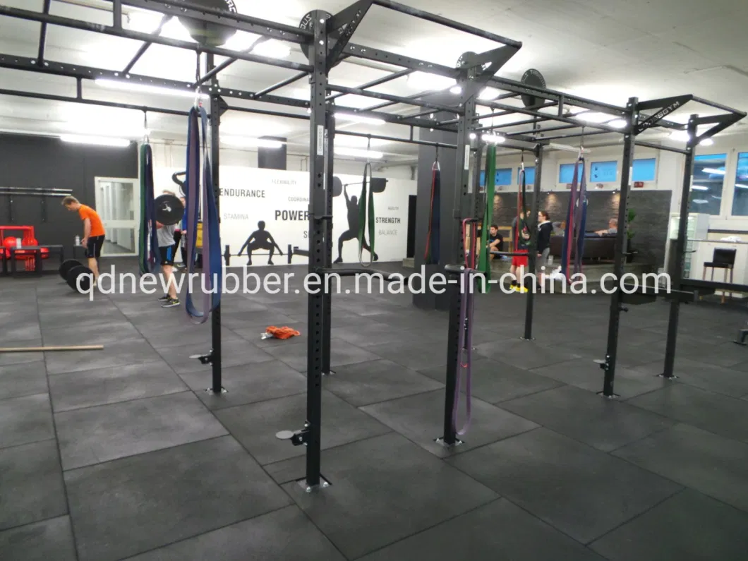 Heavy Duty Rubber Home Gym Rubber Floor Black Comercial Mat