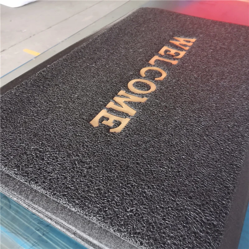 OEM Custom Strong Coil Adhesion with Base Dual Colours PVC Coil Floor Mat/ Custom Waterproof PVC Coil Mat for Floor/PVC Coil Floor Carpet/Welcome Door Mat