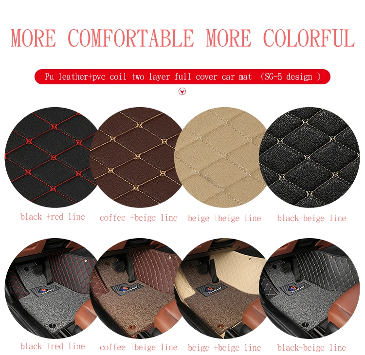 Sengar Brand Custom Made Environment-Friendly Hand Sewing Anti Slip PU Leather 5D Car Mat