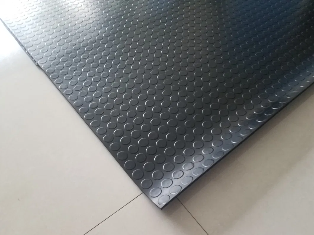 Custom Anti-Slip Rubber Sheet, Rubber Mat, PVC Coil Mat, PVC Coil Roll with Foam Backing (3A5012)