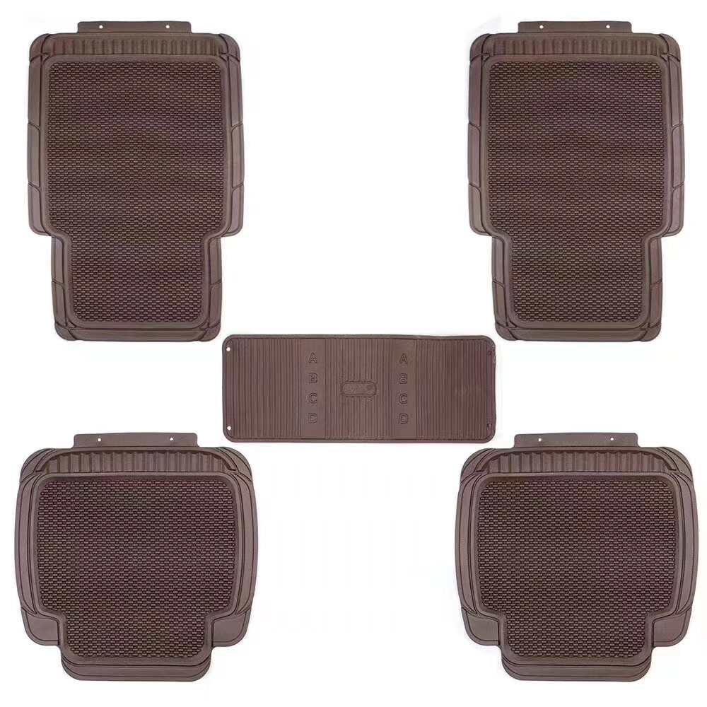 All Weather PVC Floor Mats for Car SUV &amp; Truck - 5 Pack/Set (Front &amp; Rear) , Heavy Duty Protection