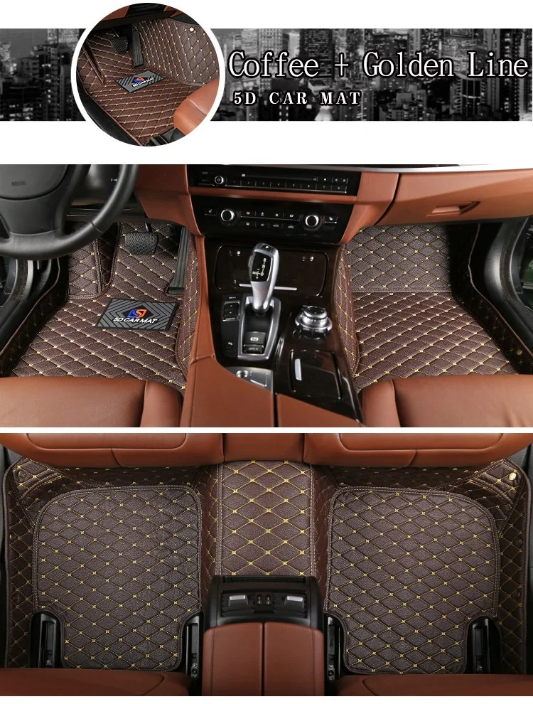 Wholesale Leather Special Anti Slip Hand Sewing 5D Car Floor Mats