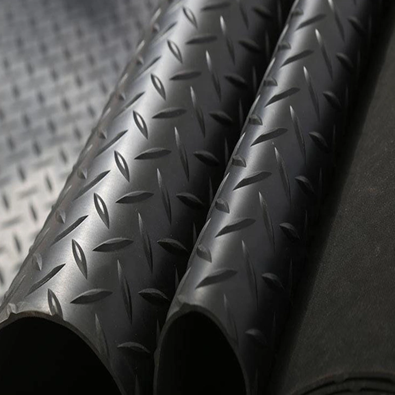 2m Width Colored Anti-Slip Diamond Rubber Car Mat Industrial Rubber Floor Mat