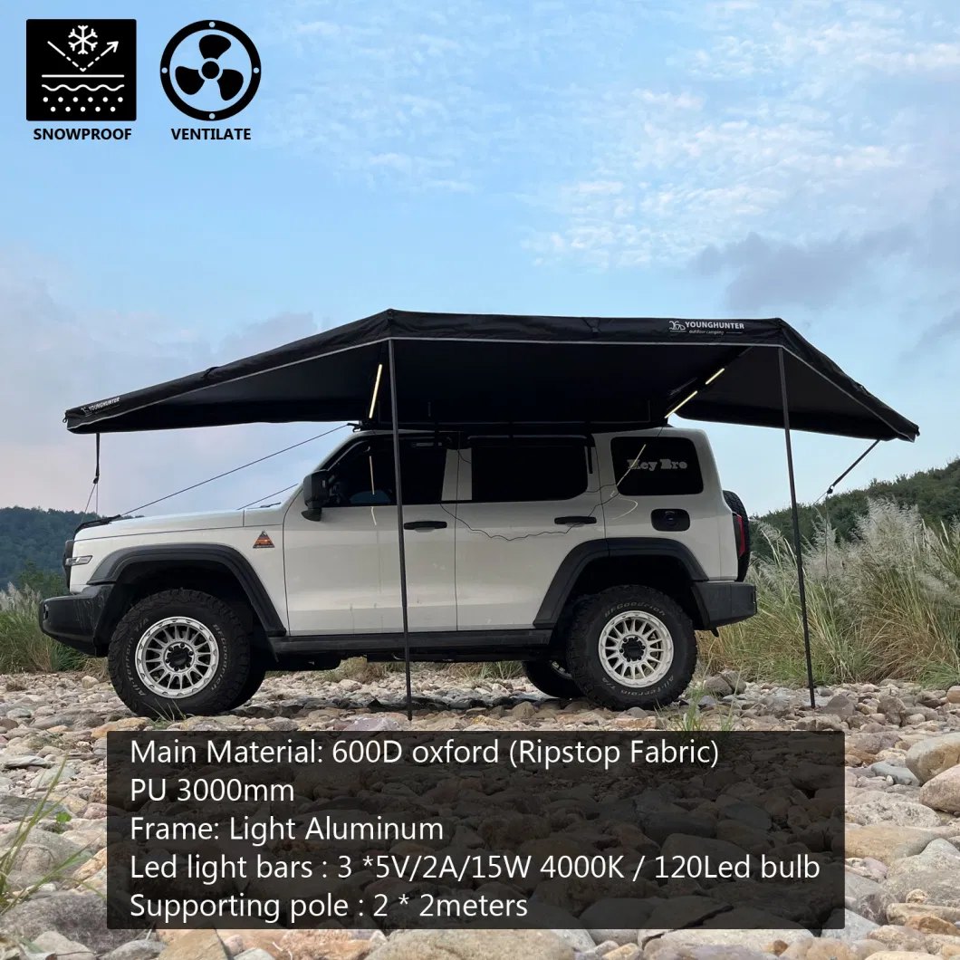 180 Degree Freestanding Cover Conditions Overland Vehicle Camping Car Side Awning