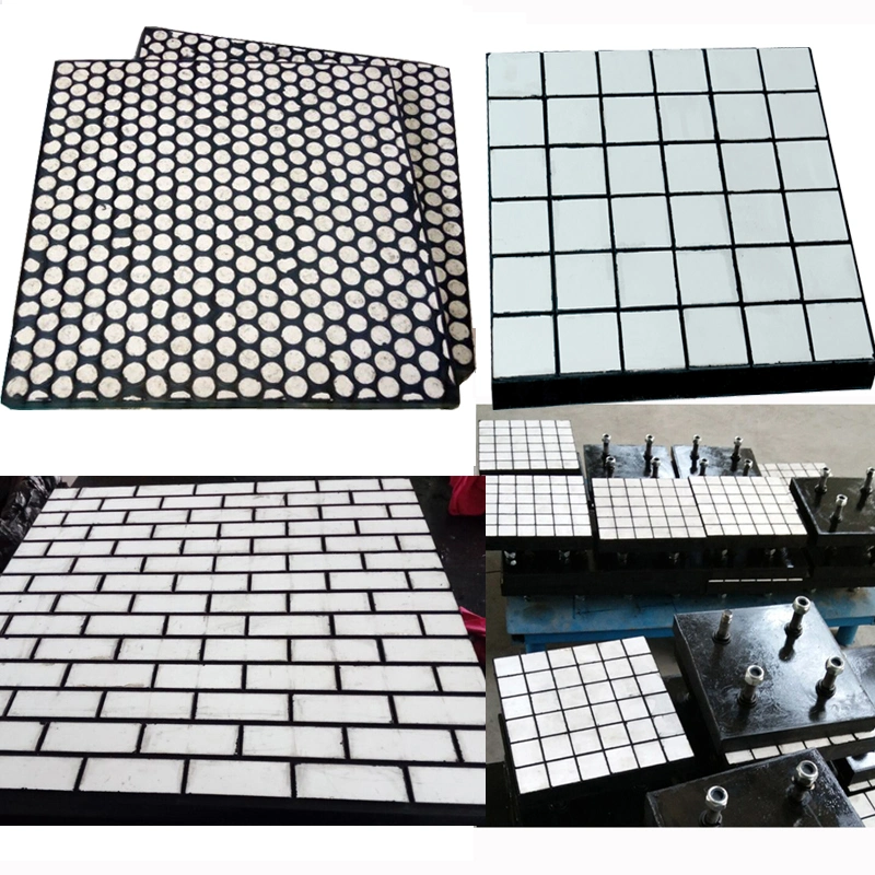 Wear Resistant Chute Plate Rubber Backed Ceramic Mats