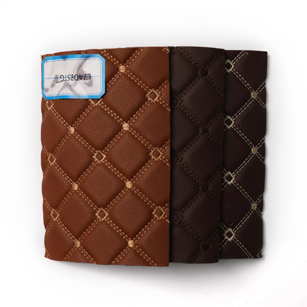 Quilted Car Foot Mat Leather Composite Sponge Material