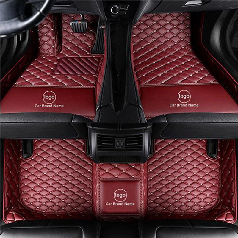 Diamond Car Mats Luxury 5D Waterproof All Climate Artificial Grass Custom Original Leather Car Matting