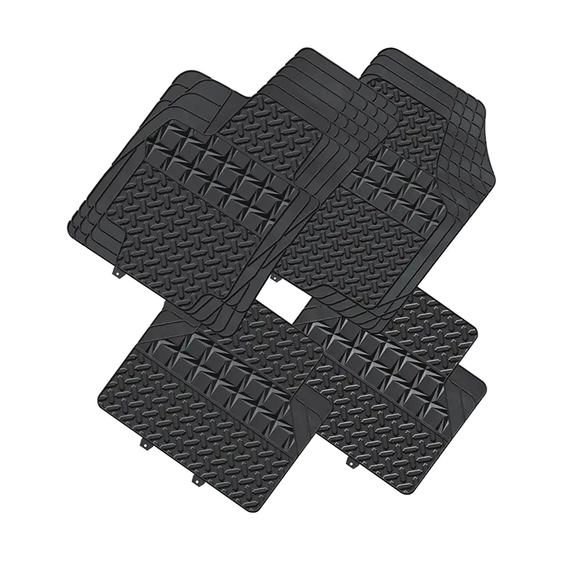 Black PVC Plastic Car Floor Mat Universal Car Mat