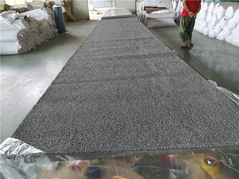 OEM Custom Strong Coil Adhesion with Base Dual Colours PVC Coil Floor Mat/ Custom Waterproof PVC Coil Mat for Floor/PVC Coil Floor Carpet/Welcome Door Mat