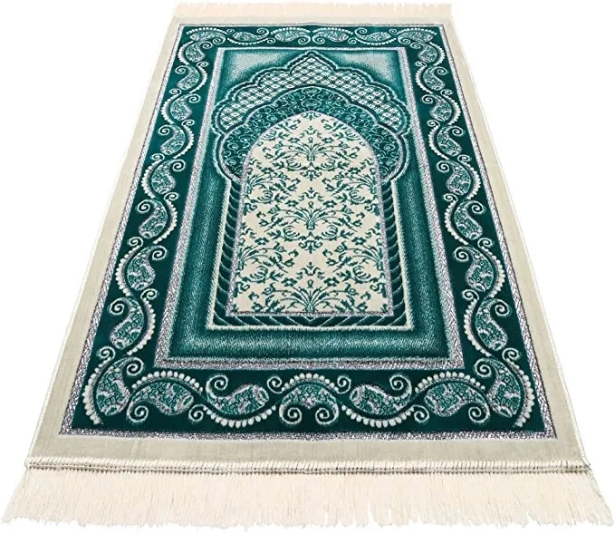 Shiny Velvet Prayer Mat Islamic Prayer Rug Muslim Prayer Carpet