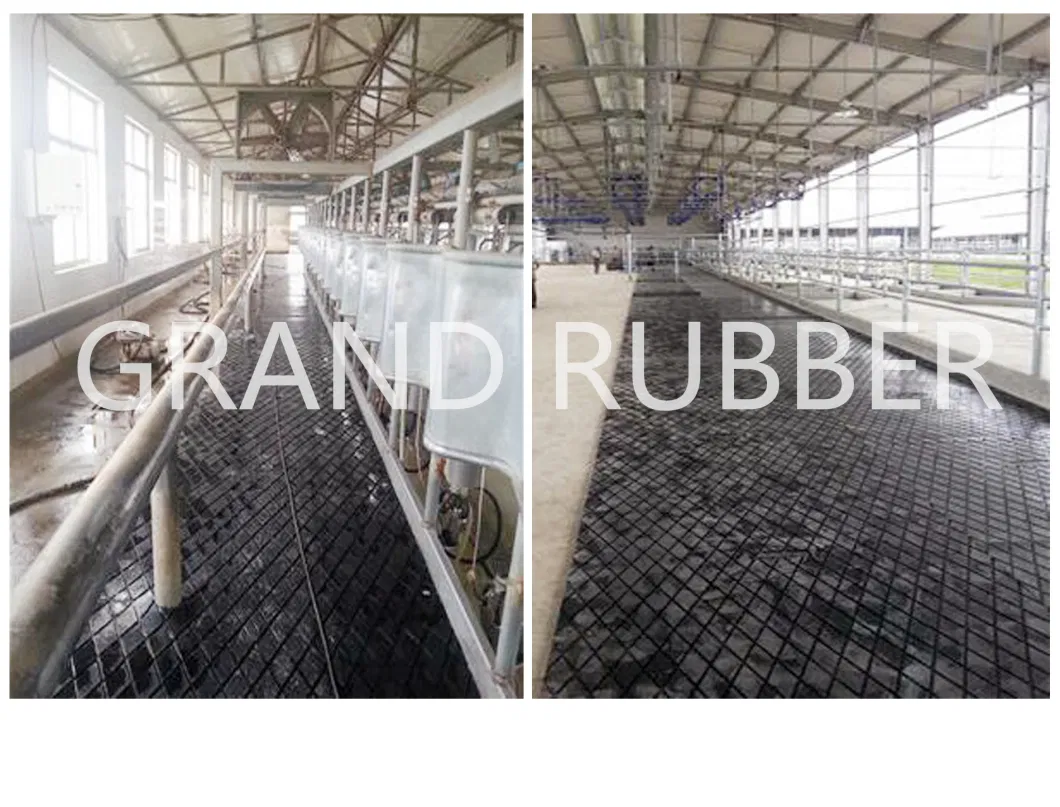 Heavy Duty Black Interlocked Horse Matting SBR Rubber Flooring Stable Agricultural Cow Mat