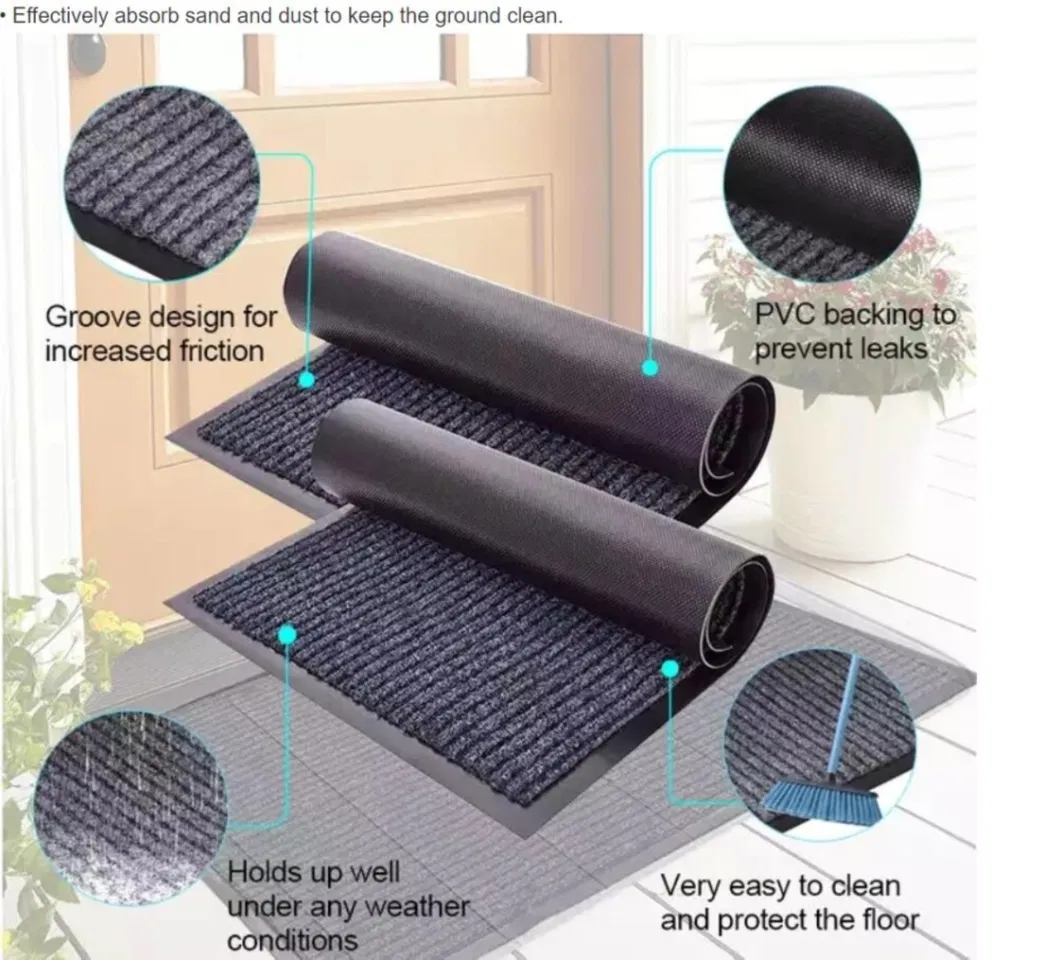 Extra Long Nonslip Carpet Runner Extreme Heavy Duty, Hard Wearing Dirt Stopper Rubber Backed Mat for Laundry Room