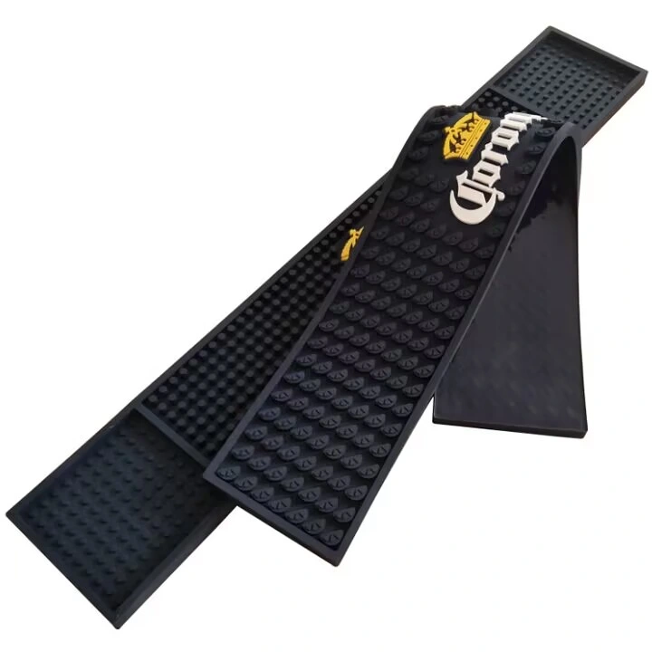 Non-Slip PVC Rubber Bar Mat Rubber with Logo for Home Bar Runner