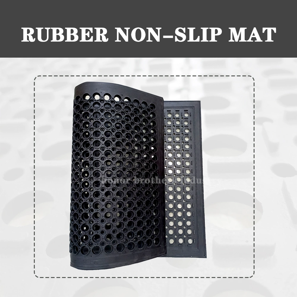Commercial Anti-Fatigue Non-Slip Hollow Drainage Playground/Pool/Kitchen Safety Entrance Flooring, Porous Rubber Floor Mat