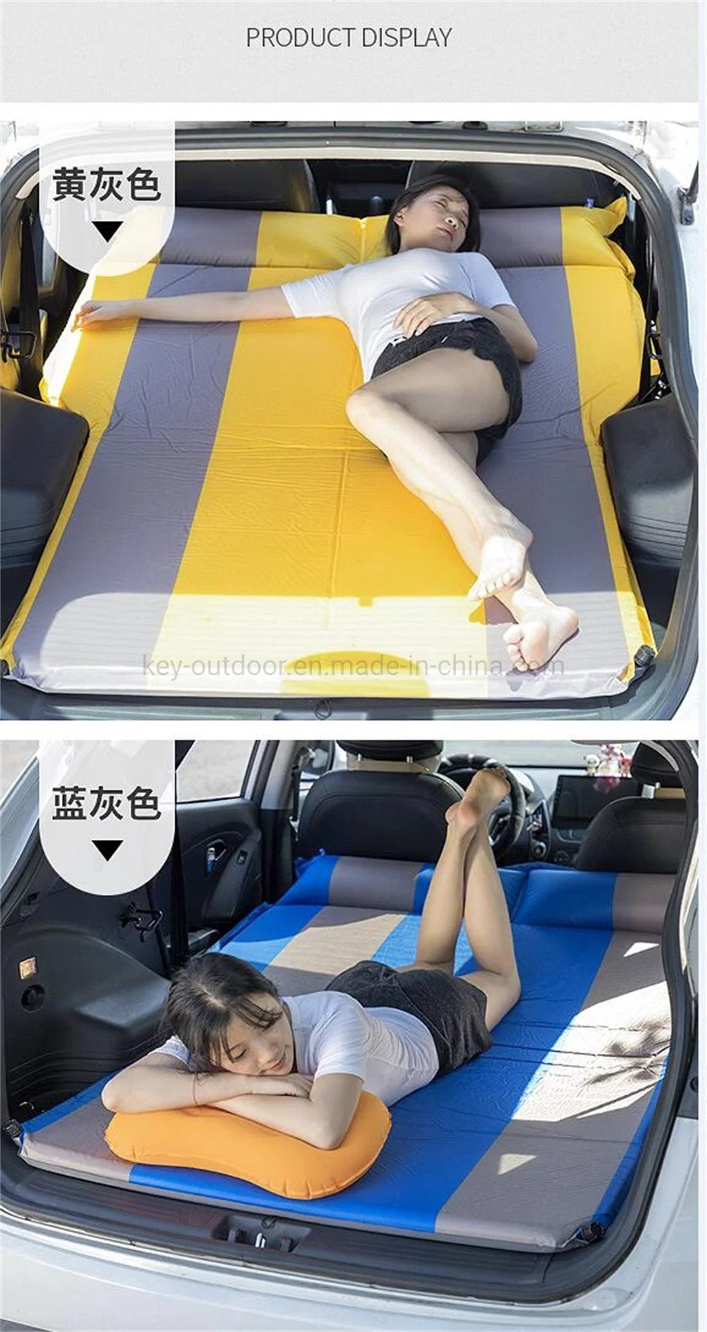 Automatic SUV Car Air Mattress Self Inflating Mat Sleeping Pad for Car Camping or Tent Camping Self-Inflatable Pillow Used for Trunk