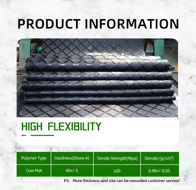 Heavy Duty Black Stall Livestock Cow Stable Agricultural Mattress Bubble Cow Trailer Rubber Mat