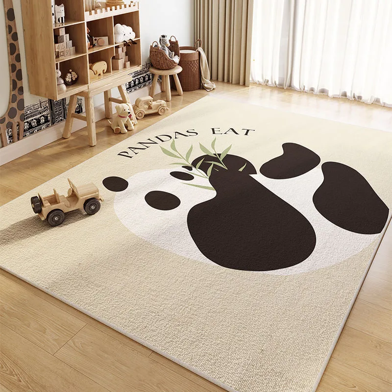 Panda Pattern 3D Custom Kids Room Carpets and Rugs Floor Mat