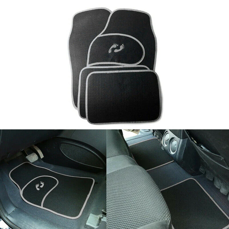 4 Piece Universal Carpet Floor Mats, All-Weather Protection for Car, Sedan, Suvs All Vehicles Accept Custom