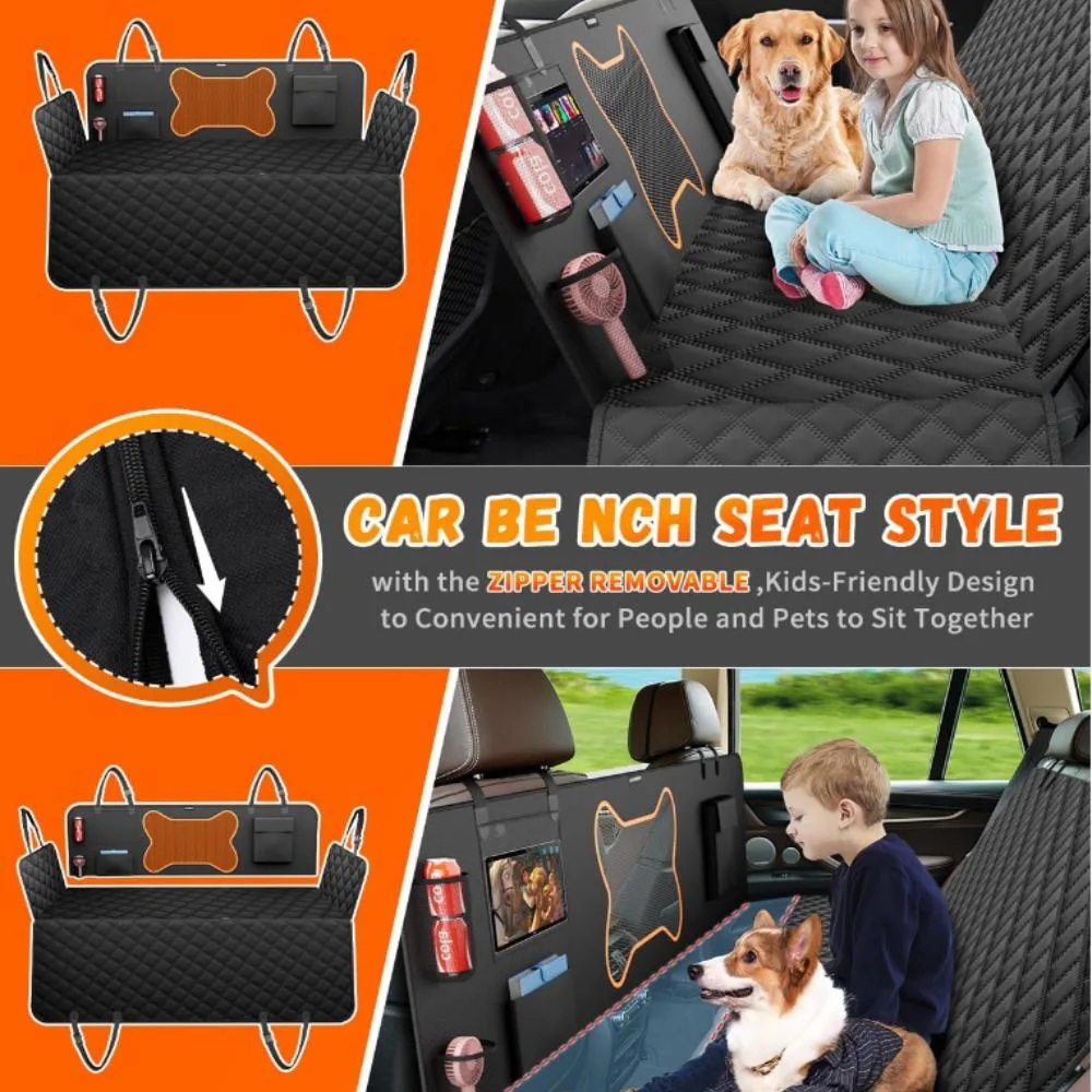 Zipper Design Dog Car Cover for Back Seat for Cars Suvs &amp; Trucks