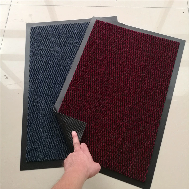 Alfombras De Polietileno PVC Fabric Textile Cleaning Mat Plastic Backed Washable Rugs Heavy Duty Door Mat Washable Rubber Back Mat Entrance Doors Mat