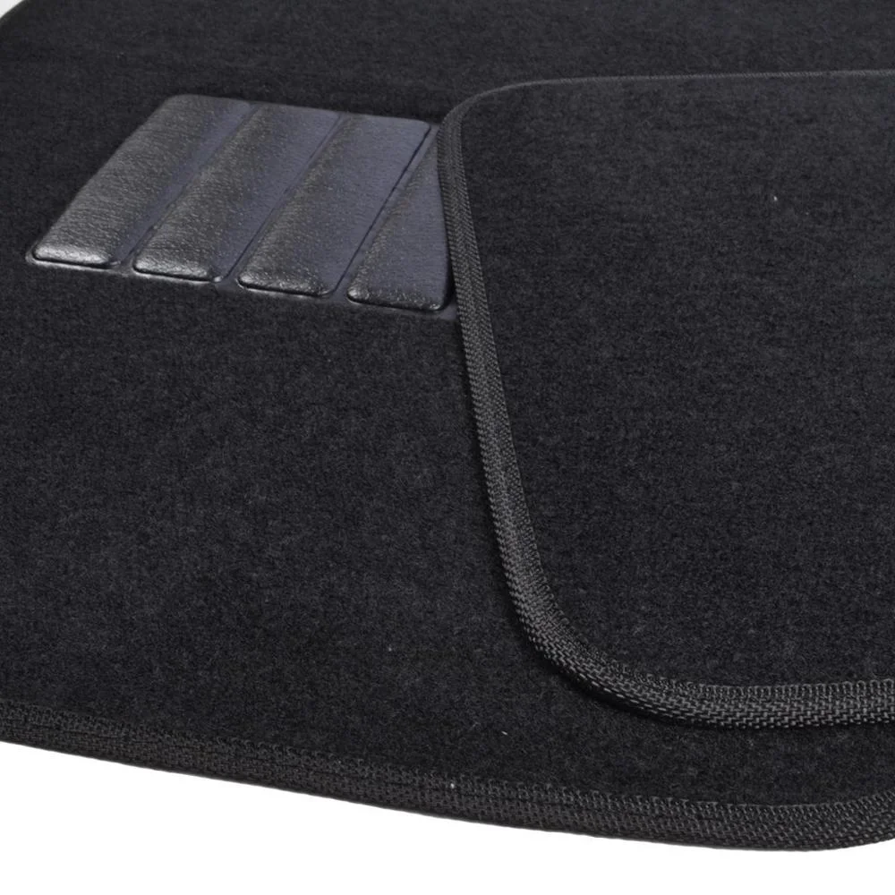 4 Piece Carpet-Floor-Mats Set for Car - Rubber-Lined All-Weather Heavy-Duty Protection for All Vehicles, Jet Black