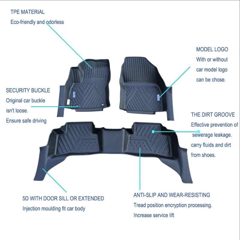 Auto Accessroies TPE Car Floor Mat for Ranger 2015 Onwards